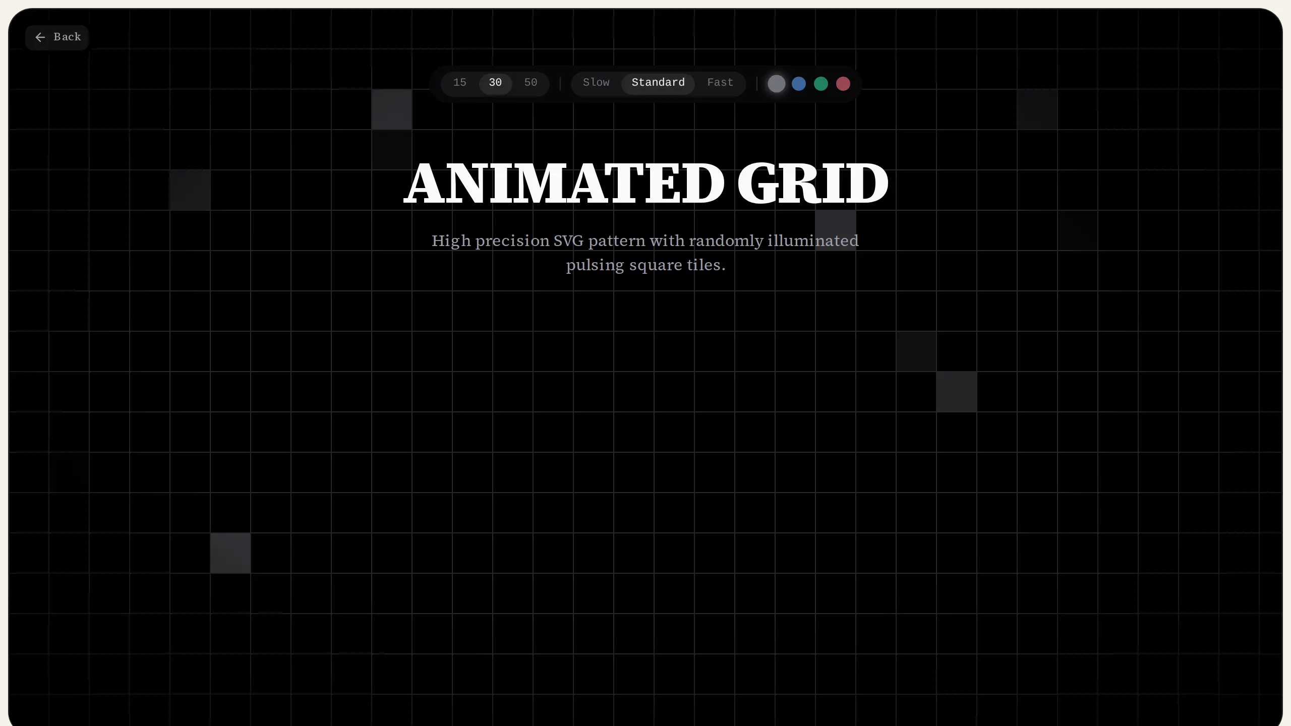 Animated Grid Pattern